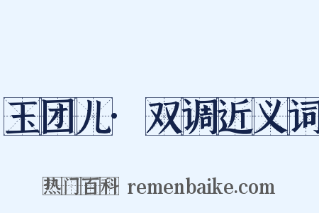 玉团儿·双调近义词是什么意思的图片